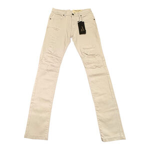 NWT Kids Boys FWRD DENIM White Distressed Skinny Jeans Size 16